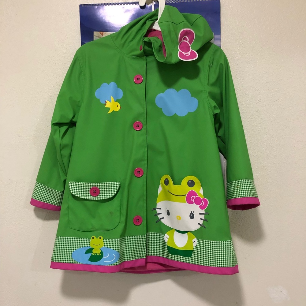 Hello Kitty Froggy Rain Coat Size 5/6